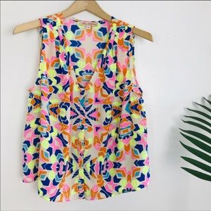 Mara Hoffman Ahola Stone front pleated blouse, S